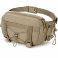 Gürteltasche 30 x 8 x 17 cm aus Textil Khaki für Outdoor mit Mehrfachfächern