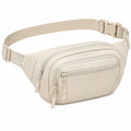 Gürteltasche 30 x 15 x 8 cm aus Kunstleder in Creme mit verstellbarem Gurt