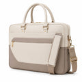 Laptoptasche 40 × 30 × 10 cm aus Kunstleder Beige Taupe mit Schultergurt
