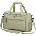 Reisetasche 45 x 25 x 30 cm aus Polyester in Salbeigrün mit Schultergurt und mehreren Fächern