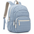 Rucksack 30 x 16 x 40 cm aus Textil in Hellblau mit Reißverschlussfächern